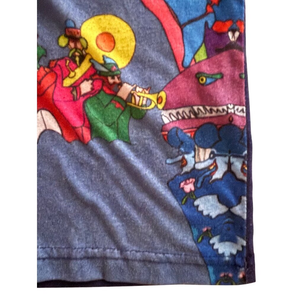 RARE Vintage Y2K The Beatles Yellow Submarine Blue Graphic T-Shirt Collectible - Picture 4 of 9